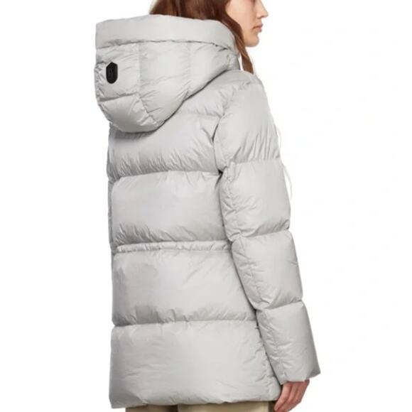 MACKAGE Women's Freya City Light Down Jacket XS Silver/Gray Hooded Puffer - Picture 3 of 16